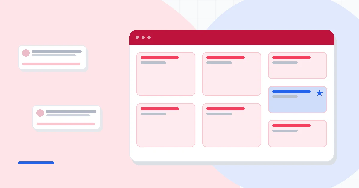 Flat illustration of an invoice dashboard beside a server hosting icon and a monthly expense chart, deep blue and amber palette