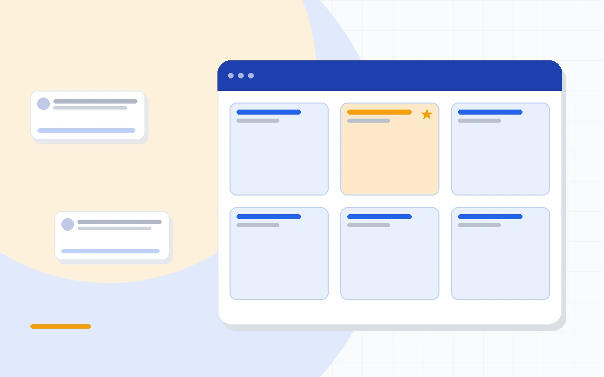 Flat illustration of a startup runway chart next to CRM price tags growing step by step with team size, deep blue and amber palette