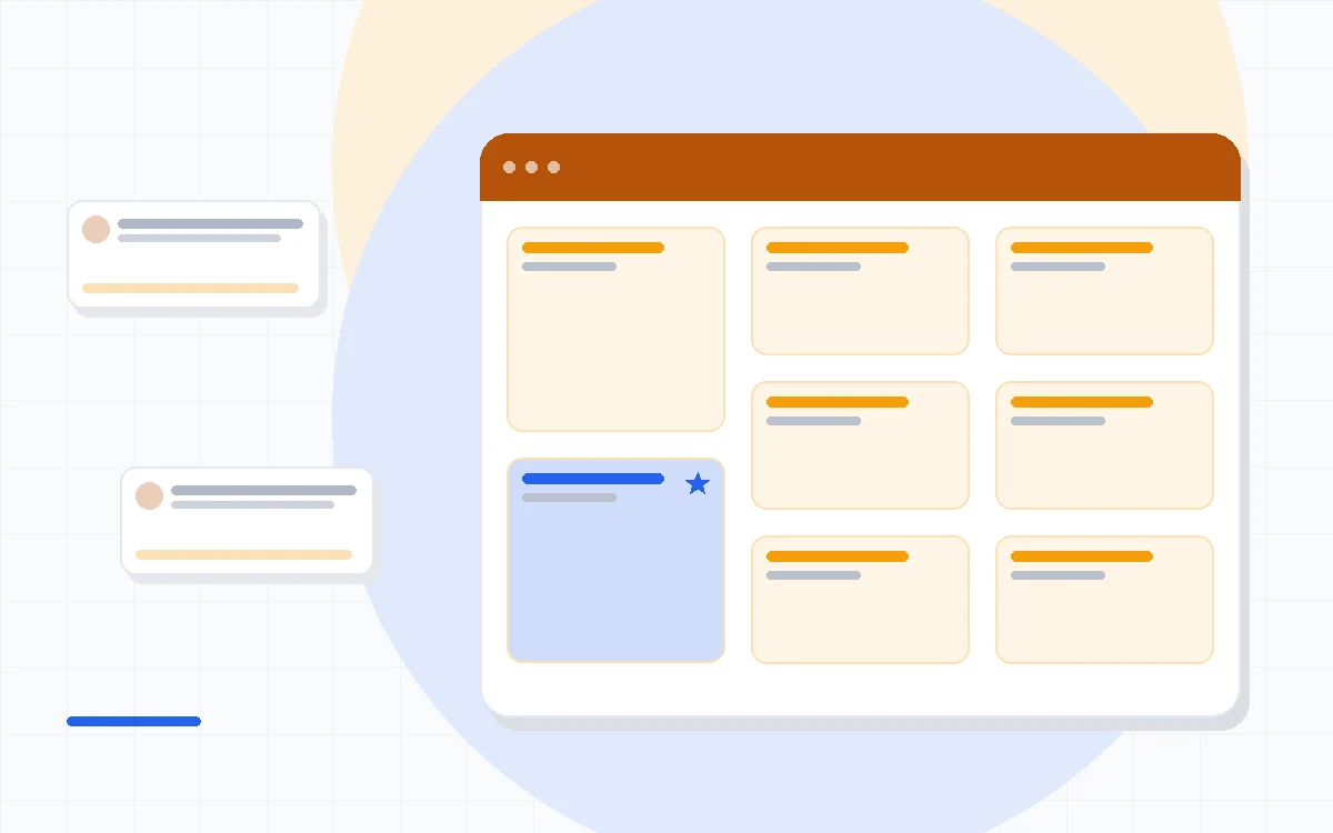 Flat illustration of an email automation workflow with triggers, emails, and conditional branches