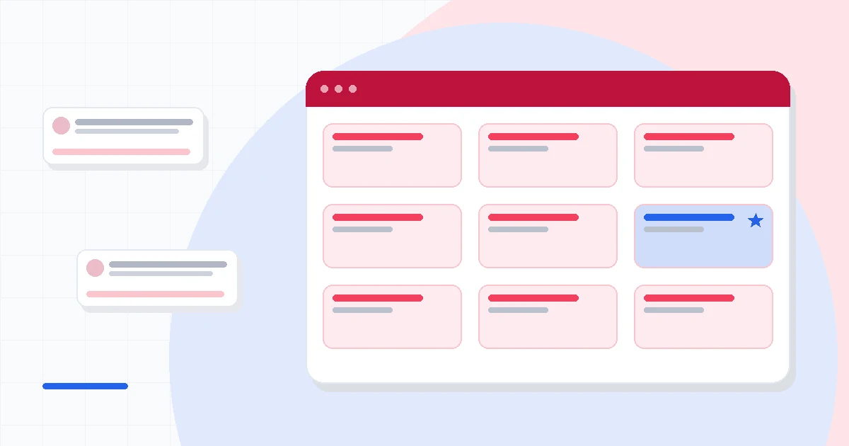 Flat illustration of an invoice flowing from time tracking through a professional template to online payment and a reminder, deep blue and amber palette