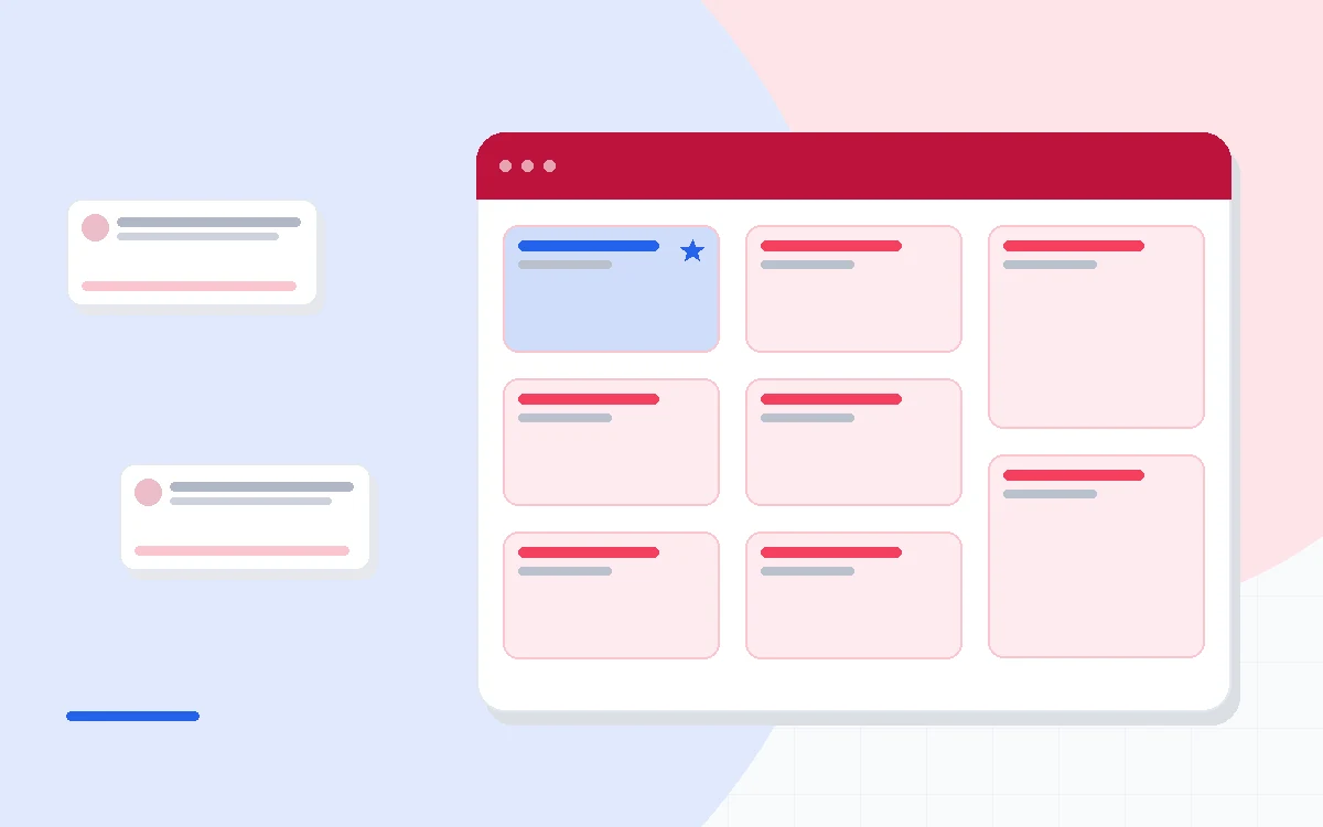 Flat illustration of an invoice approval workflow beside a payment routing diagram and a transaction fee ticket, deep blue and amber palette