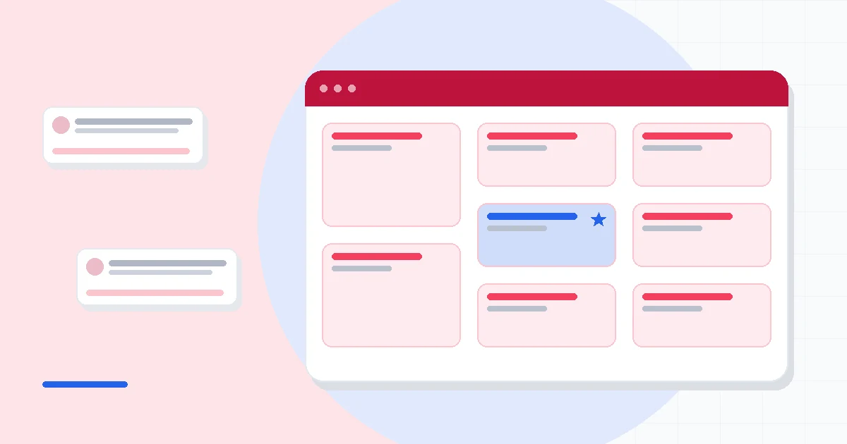 Flat illustration of an invoice approval workflow beside a payment routing diagram and a transaction fee ticket, deep blue and amber palette