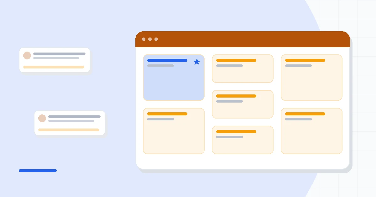 Flat illustration of a Brevo review verdict with an email envelope, a send volume meter and a low price tag, deep blue and amber palette