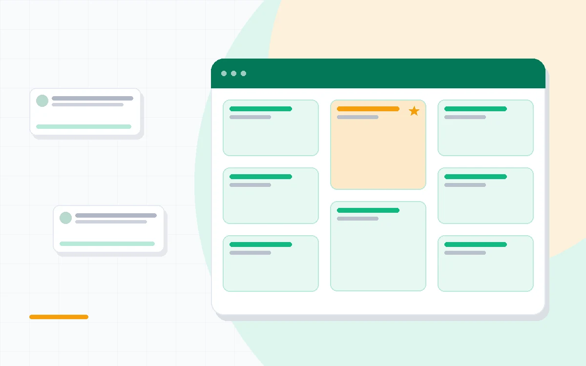 Two project boards side by side, one dense with many panels and one calm with a single list