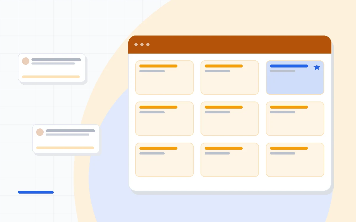 Two email campaign builders side by side with a rising price staircase
