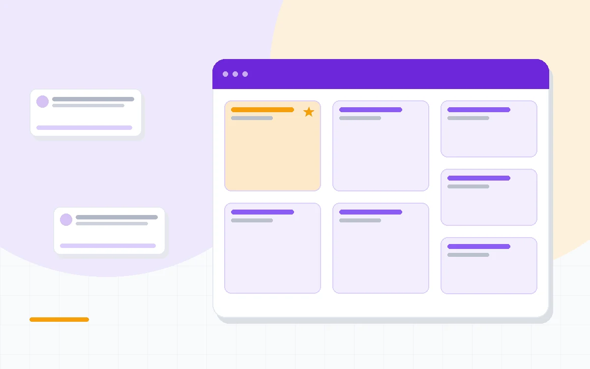 Flat illustration of a code editor panel beside an AI agent icon and a multi-file diff view, deep blue and amber palette