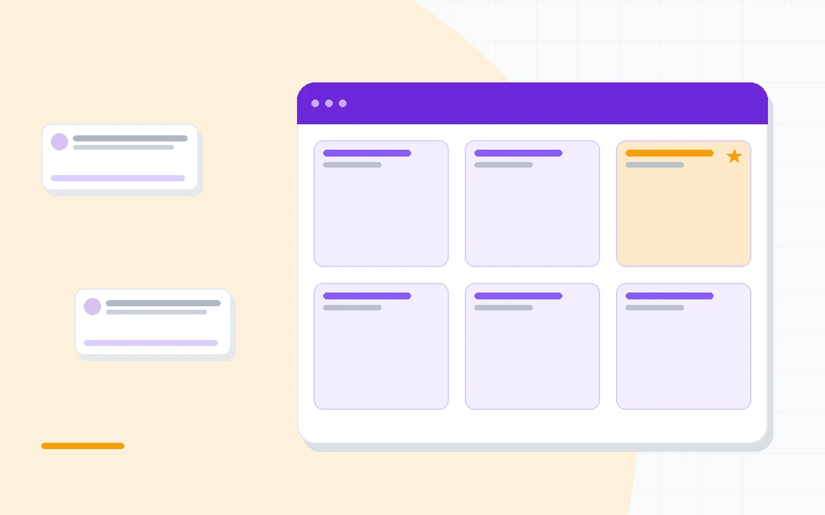 Flat illustration of a meeting recording icon beside an AI summary panel and a capped usage meter, deep blue and amber palette