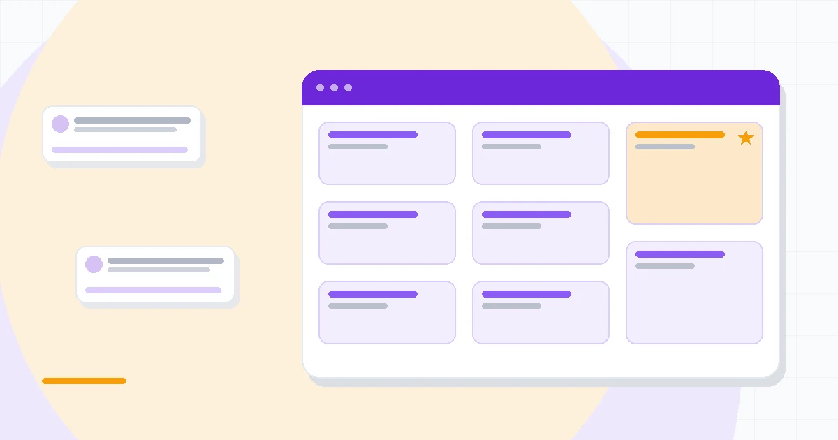 Flat illustration of a meeting recording icon beside an AI summary panel and a capped usage meter, deep blue and amber palette