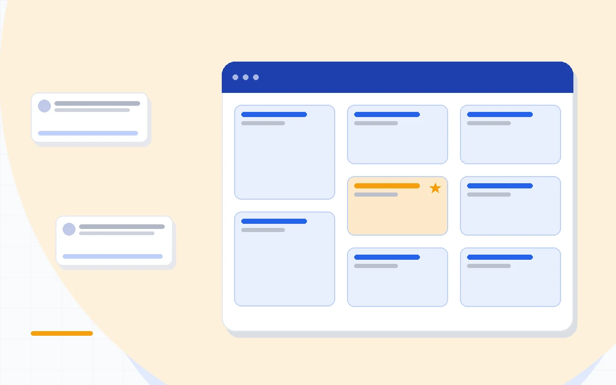 Flat illustration of a pricing ladder from free tier to professional tier with a steep step, deep blue and amber palette