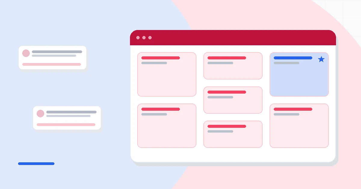 Flat illustration of an invoice document beside a self-hosted server icon and a client list panel, deep blue and amber palette