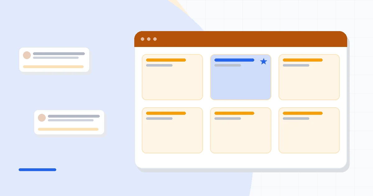 Flat illustration of an email envelope icon beside a sales funnel diagram and a membership-lock icon, deep blue and amber palette