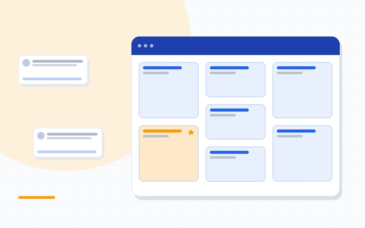 Flat illustration of two pricing ladders side by side, one short and steep and one long and gradual, deep blue and amber palette